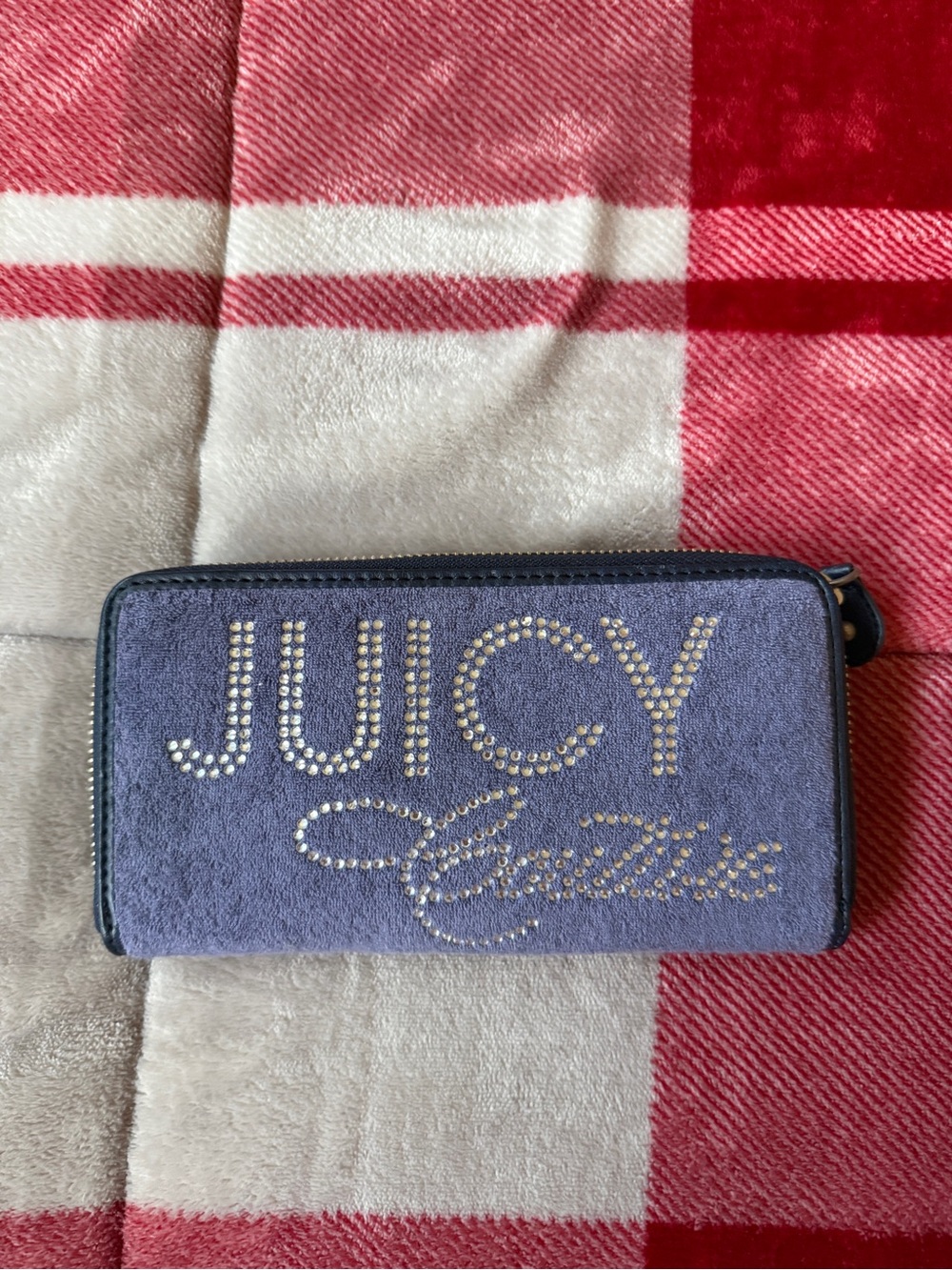 Juicy Couture Cream and Red Logo Lined Wallet Interior